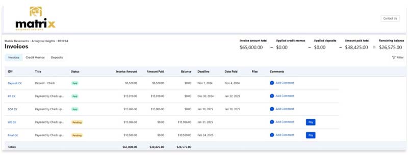Invoicing and Payments