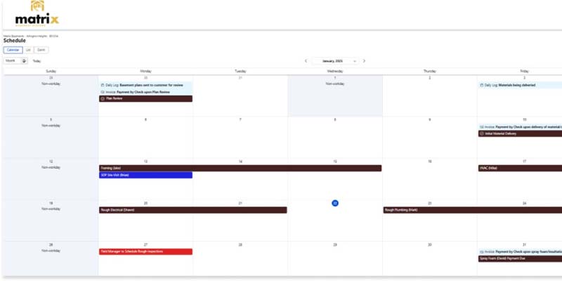 Schedule Status